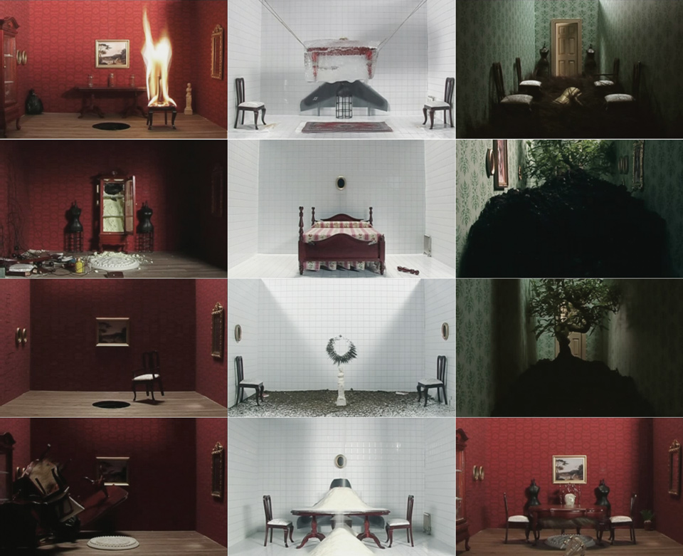 various frames from the different rooms